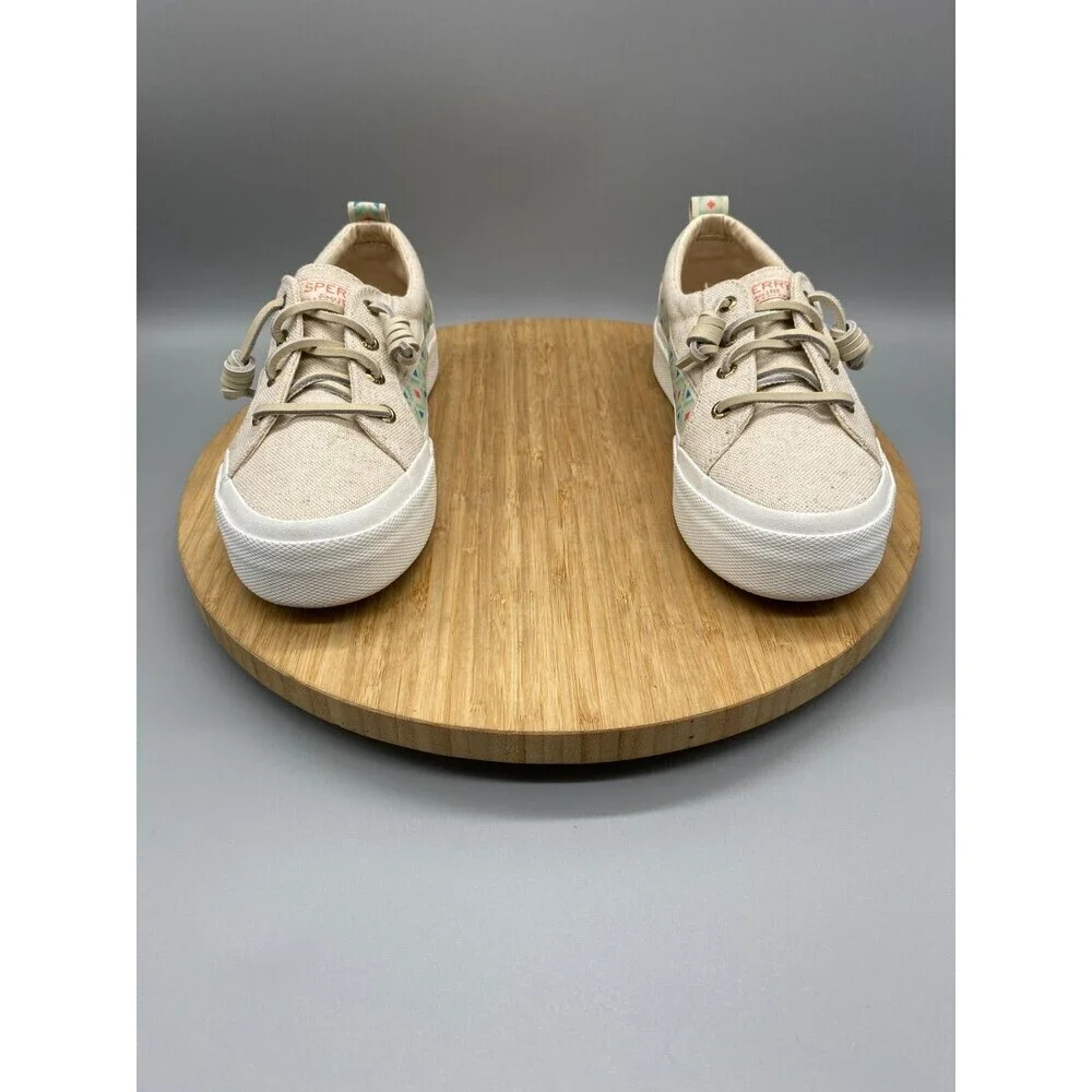SPERRY Shoes Beige Casual Sneakers Southwestern Aztec STS87010 Womens Size 6 - Picture 7 of 12